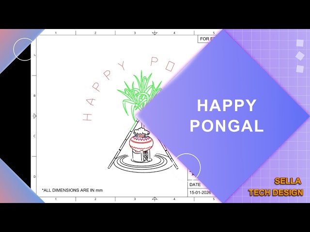 PONGAL || AUTOCAD || 2026 || CAD TUTORIAL