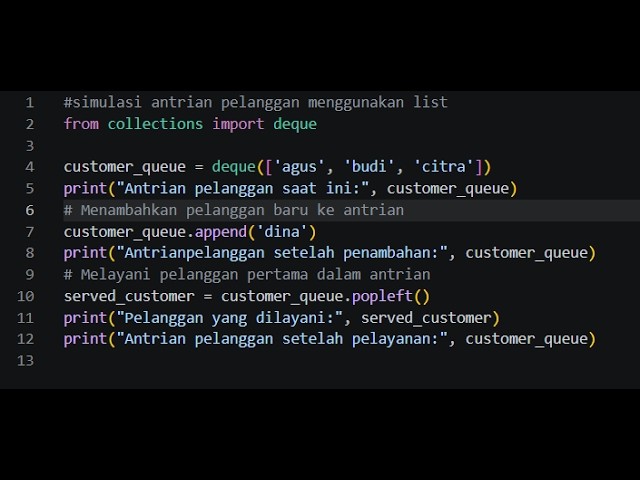 Struktur Data dan algoritma : QUEUE on Python