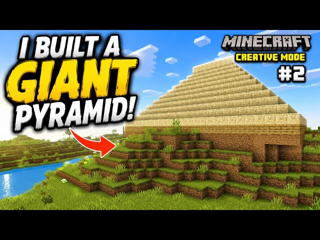 I Build a Giant Pyramid 🤯In Minecraft Creative mode🚀 #minecraft #pyramid #gaming #safarxgamer