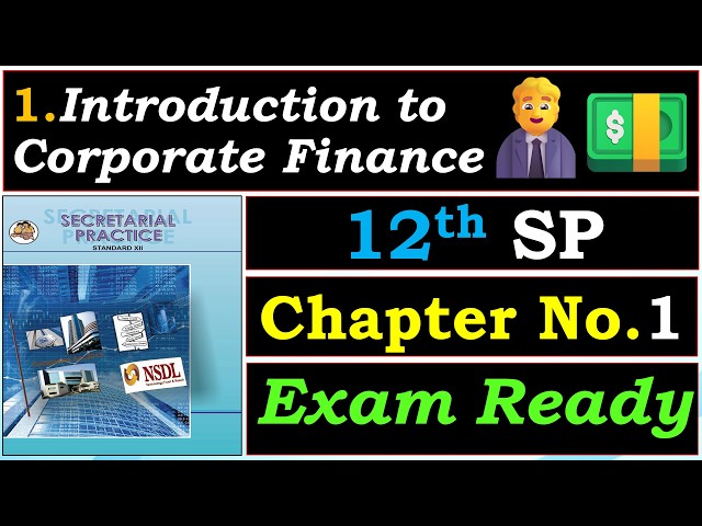 1.Introduction to Corporate Finance |📕12th SP Chapter No. 1 Answers |🔮WOFA