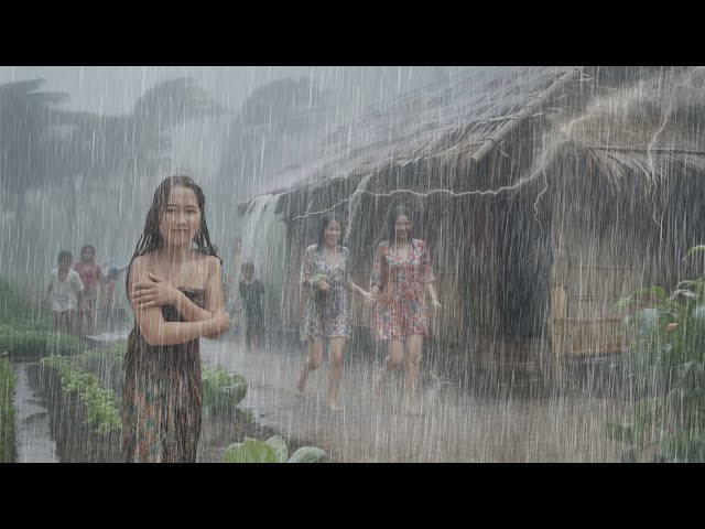 CAN YOU HANDLE THIS? ⛈️ Heavy rain and strong winds in rural Indonesia 🌧️⚡ Overcome insomnia