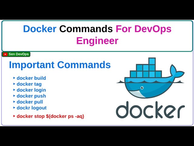Part - 1. Docker Important Command For DevOps Engineer | @SenDevOps