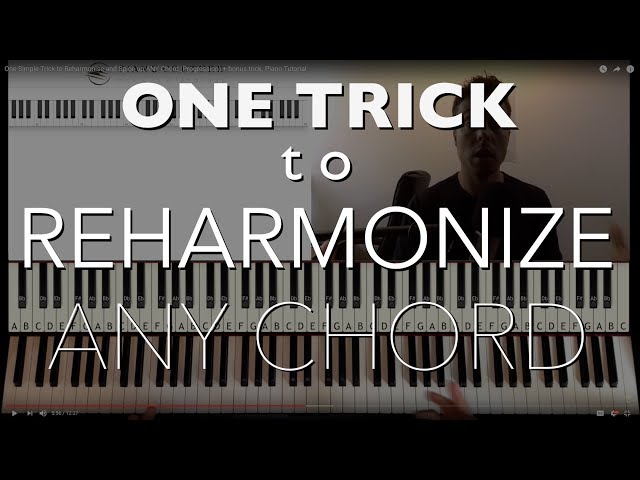 One Simple Trick to Reharmonize and Spice up ANY Chord (Progression) + bonus trick. Piano Tutorial