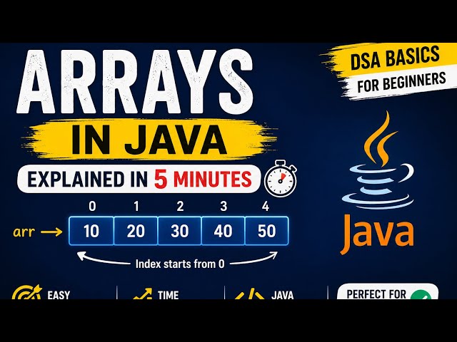 Arrays in Java Explained in 5 Minutes | DSA Basics for Beginners
