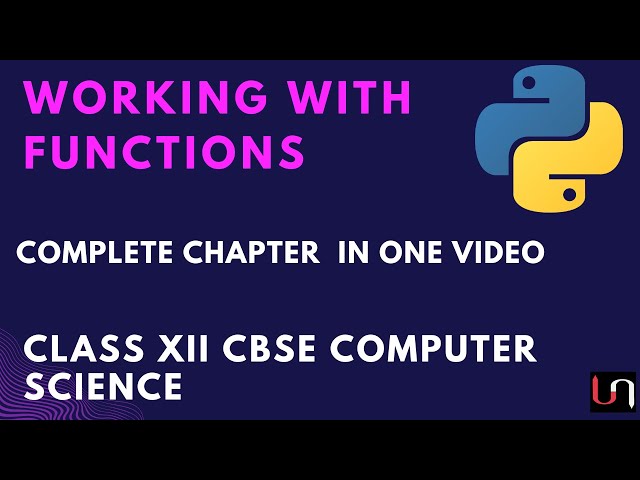 Working With Functions | One Shot Video | Class XII CBSE Computer Science