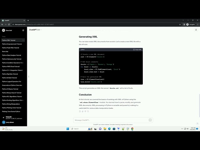 python and xml tutorial