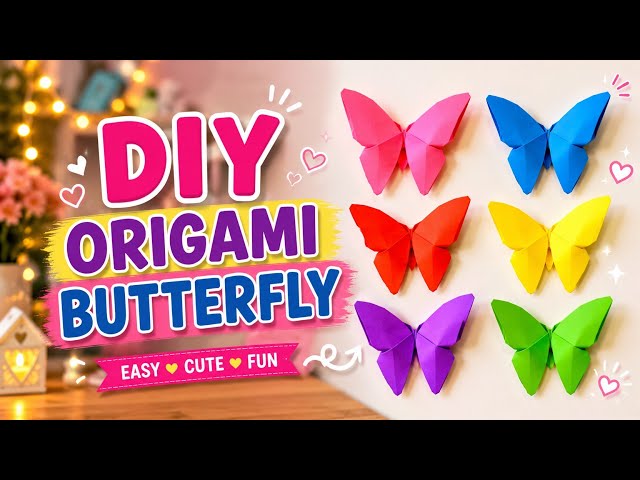 origami butterfly easy tutorial step by step 🦋 | Easy Paper Butterfly Making Tutorial
