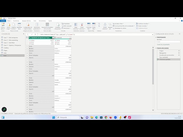 Caso practico - Transformaciòn de datos con Power Query