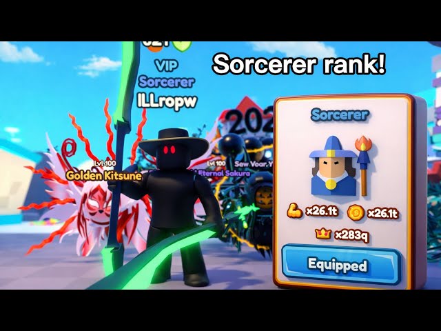 Getting Sorcerer rank in saber simulator 