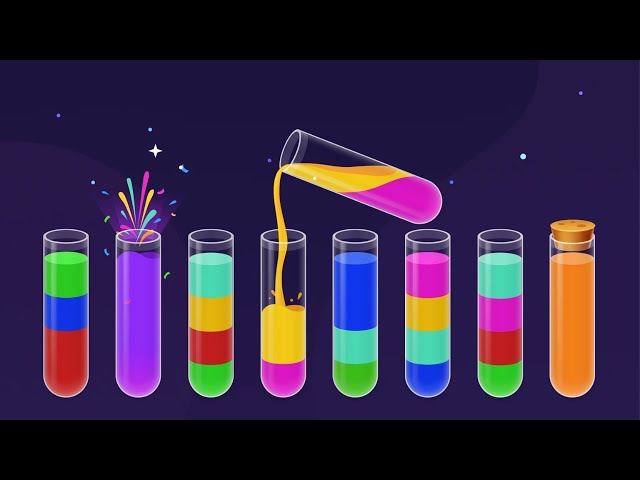 Water Sort Gameplay | Train Your Brain Sorting Water Bottle Liquid