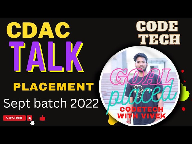 About Cdac Placement Review |Vivek Singh |CodeTech |CDAC|#codetechwithvivek #daccourse #cdac