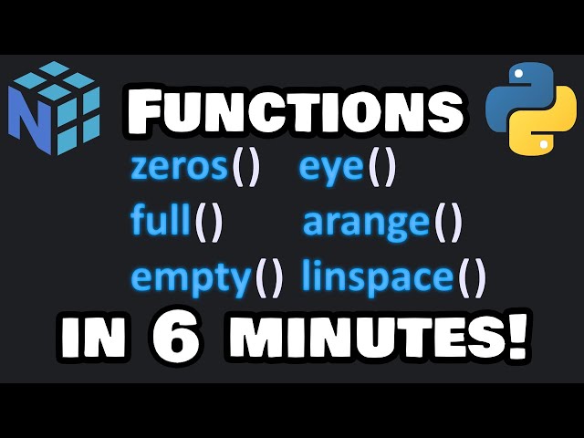 Useful NumPy functions you should know! 🎚️