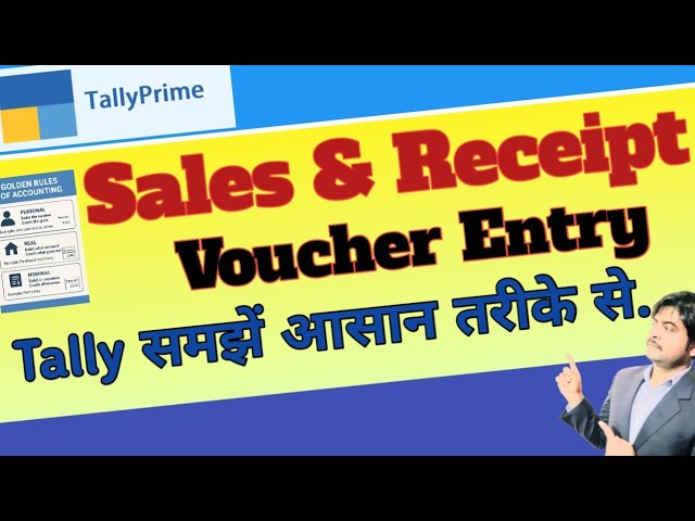 Sales voucher and Receipt Voucher entry in Tally prime