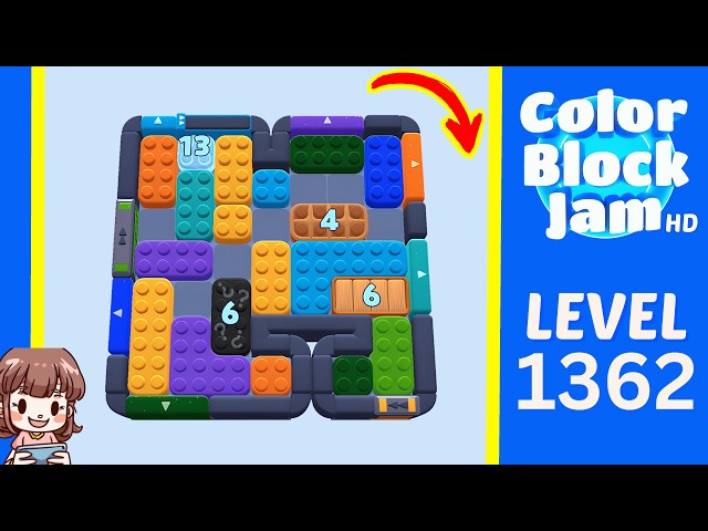 Color Block Jam Level 1362 Solution Walkthrough