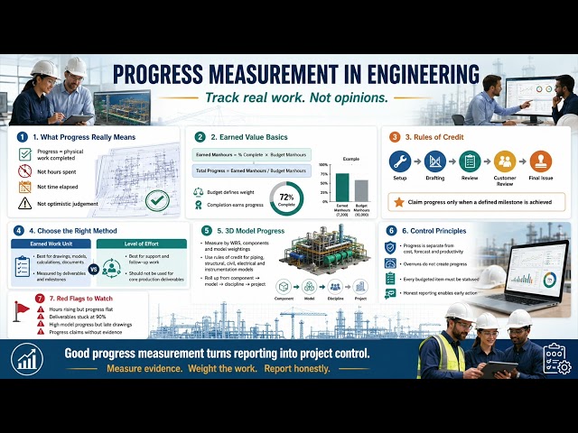 Engineering Progress Measurement: Earned Value, Rules of Credit & 3D Model Control
