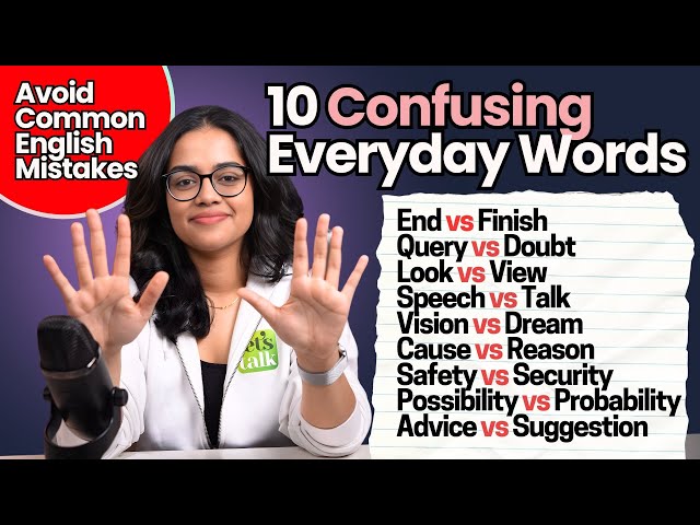10 Everyday Confusing Word Pairs In English | Avoid These Common Spoken English Mistakes |  Ananya
