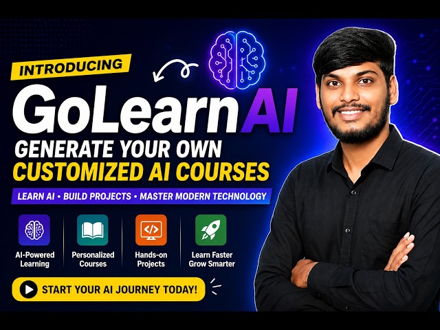Introducing GoLearnAI 🚀 | Generate Your Own Customized AI Genrated Courses