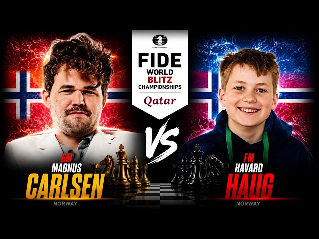 GM Magnus Carlsen vs FM Havard Haug | World Blitz Championships