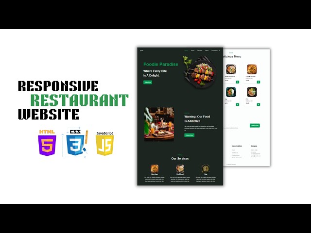 How to Make a Responsive Modern Restaurant Website | Html CSS JS Beginners To Advanced Full Tutorial