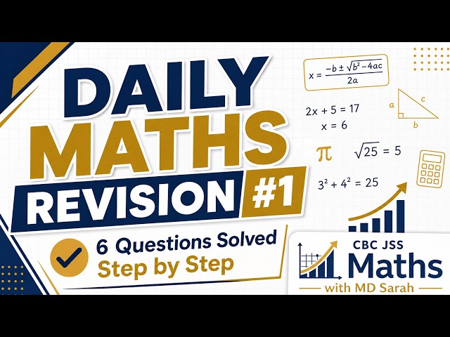 Daily Maths Revision #1 | 6 Questions Solved Step by Step