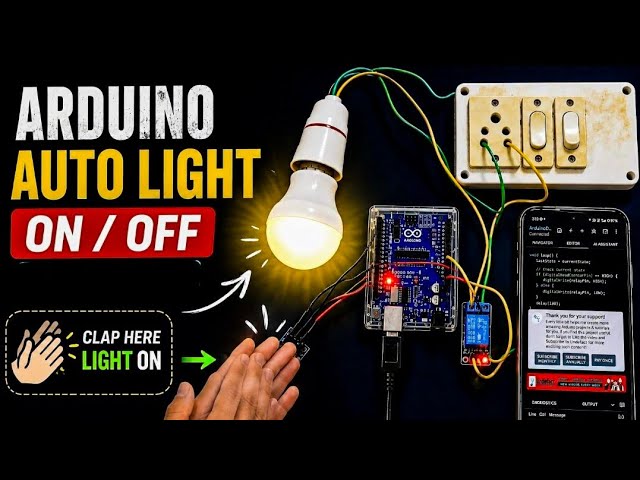 Arduino Automatic Light ON/OFF Using Clap Sensor | 💡 Arduino Project