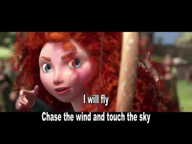 Disney Pixars Brave - Touch the sky - Sing along lyrics with Merida (Julie Fowlis)