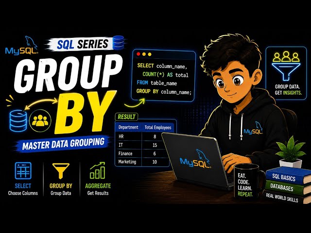 MY SQL GROUP BY CONCEPT | LEARN SQL FROM BASIC | LEARN TO WRITE QUERIES IN MY SQL #youtube