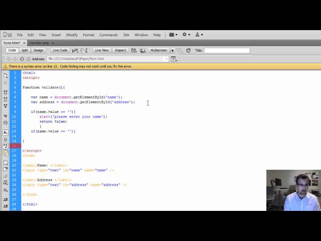 HTML Form and PHP Action Handler Tutorial