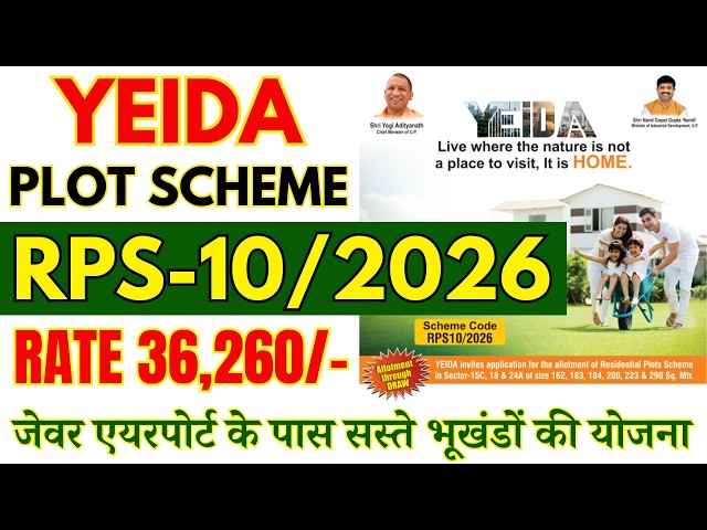Yamuna Authority YEIDA New Residential Plot Scheme RPS10 2026 Near Noida International Jewar Airport