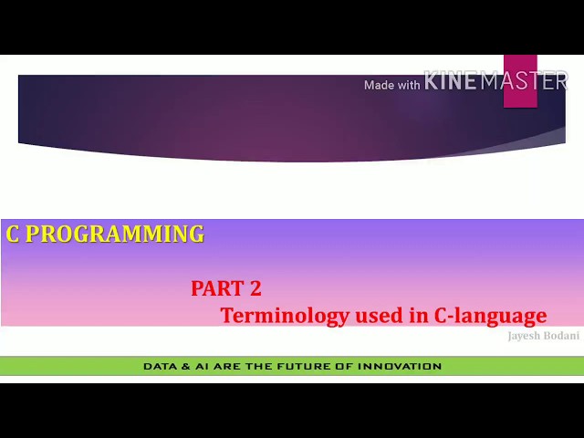 Terminology used in C program ( part 2)