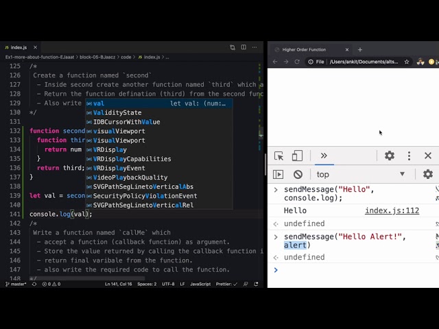 Assignment Higher Order Function BJaacz in JavaScript