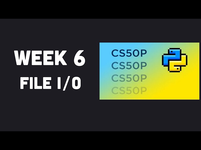 CS50P Week 6 - FILE I/O