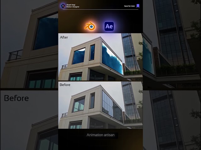 Building to Ocean CGI | Blender + After Effects Tutorial