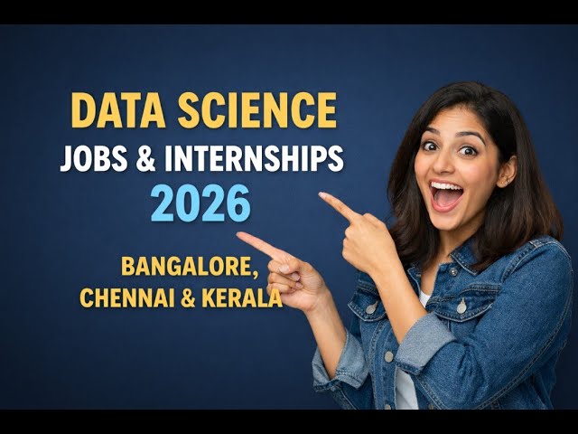 Data Science Jobs 2026 for Freshers | Paid Internships (AI ML) | No Experience Needed