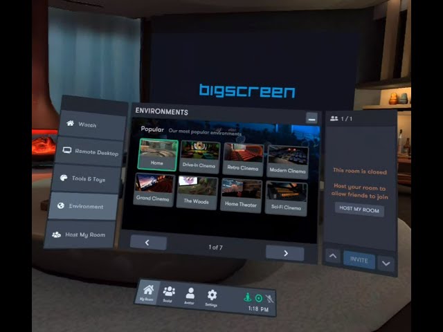 Big Screen Basics - How to use and hosting settings