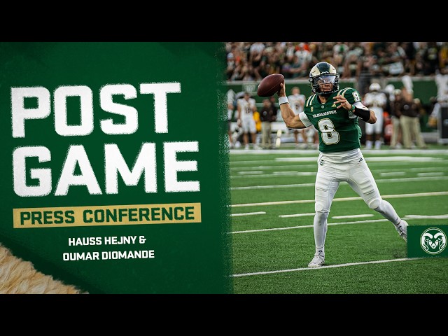 Colorado State Football: Hauss Hejny & Oumar Diomande Post Game Press Conference - Wyoming (2026)
