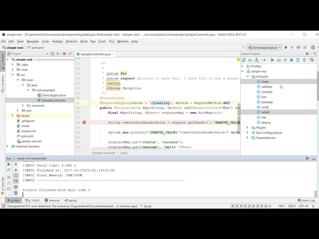 Debugging spring boot application in Intellij