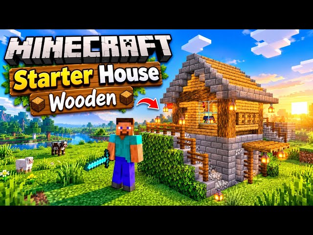 Minecraft: How to Build the PERFECT Starter House (Step by Step)