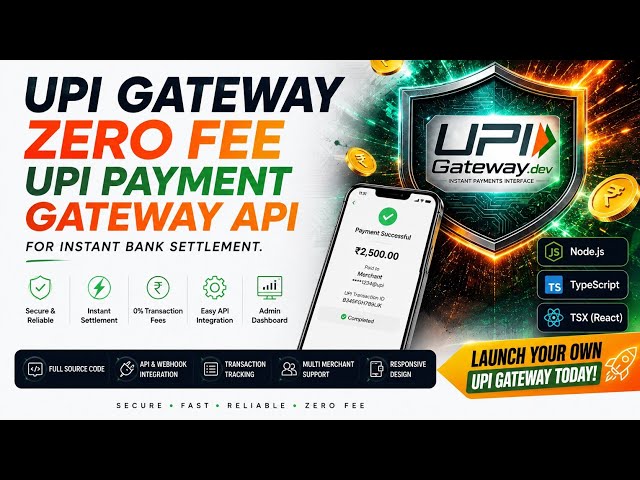 UPI Payment Gateway Source Code – Latest Node.js Script