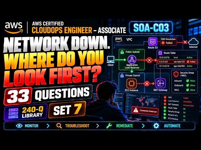 SOA-C03 AWS Certified CloudOps Engineer - Associate Exam Prep 2026 | 33 Practice Questions | Set 7