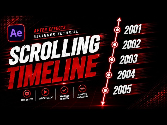 Scrolling Timeline Animation in After Effects | Beginner Tutorial