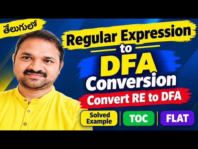Regular Expression to DFA Conversion | Convert RE to DFA | Solved Example | TOC | FLAT