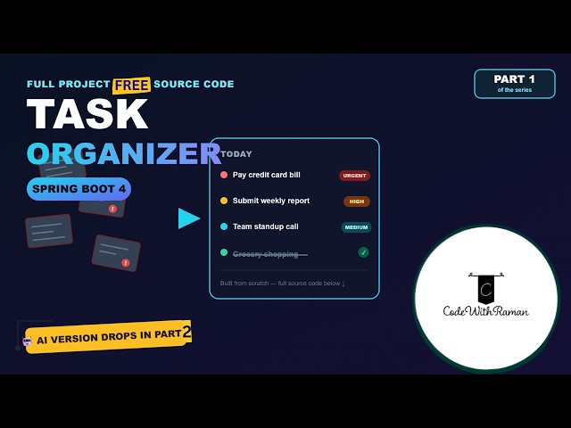 I Built a Task Organizer With Spring Boot 4 (AI Version Coming Next) #new #yt #project #ai
