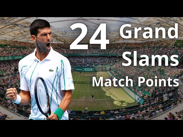Los 24 MATCH POINTS de Los Grand Slams De Novak Djokovic