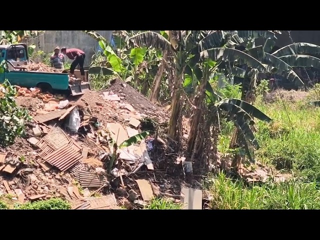Dumping waste in the river (East Java Indonesia)