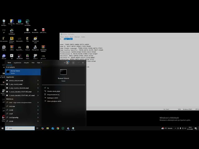 Windows Etkinleştirme PROGRAMSIZ Hızlı 2025