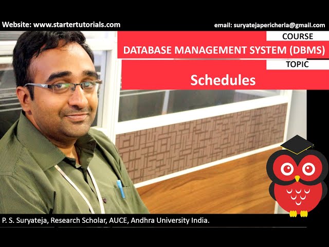 Schedules and types of schedules in DBMS