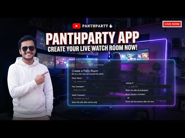 How to Watch YouTube Together in Perfect Sync - PANTHPARTY Full Demo & Tutorial | Full Stack Project