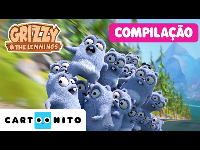 Mega Maratona de Grizzy e os Lemingues | Guerra dos Lemingues | Cartoonito