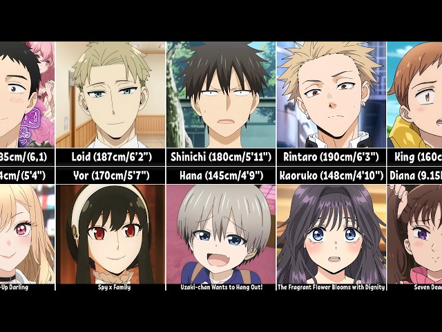 Anime Couples with the Biggest Height Difference